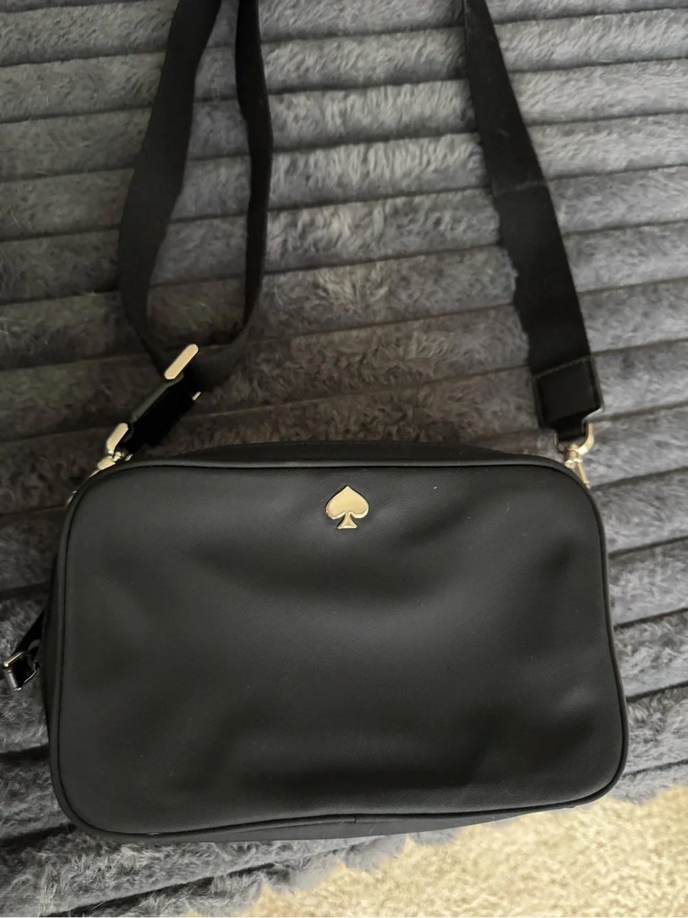 kate spade Black Interior Zipper Pouch with Logo Plaque